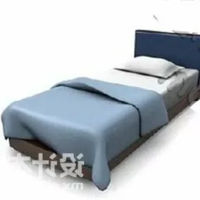 Single Bed Simple Design 3d model