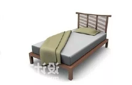 Bed For Child With Cabinet 3d model