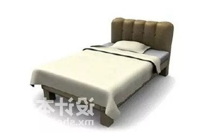 Bedroom With Cabinet Bed 3d model