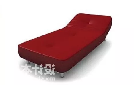 Upholstered Bed Round Shape Platform 3d model