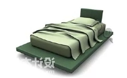 Double Bed Set With Mattress 3d model
