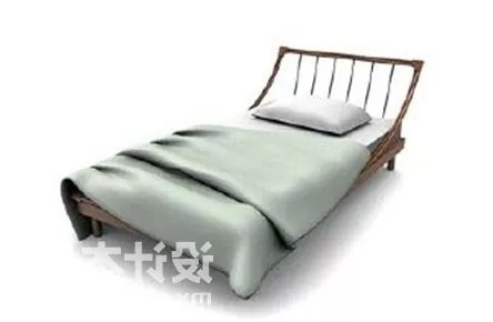Kid Bunked Bed With Drawers 3d model
