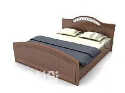 Modern Platform Bed Furniture 3d model