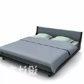 Hotel Double Bed Modern Furniture 3d model