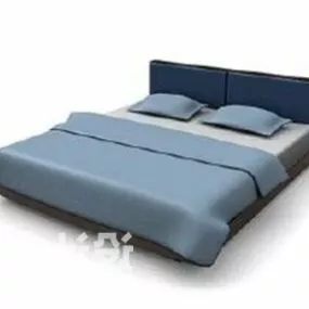 Small Double Bed Modern Furniture 3d model