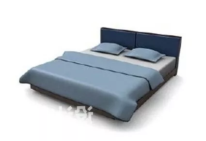Bed Diletto With Mattress And Blanket 3d model