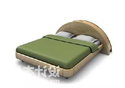 Bed With Old Mattress 3d model
