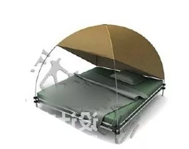Upholstery Bed Bogart 3d model
