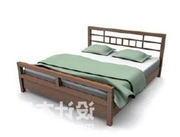 Bed For Child With Cabinet 3d model