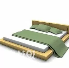 Bed Furniture Upholstered 3d model