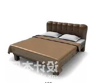 Antique Double Bed 3d model Antique Double Bed 3d model