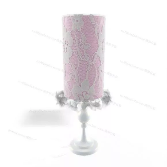 Round Candlestick Lamp With Cap 3d model