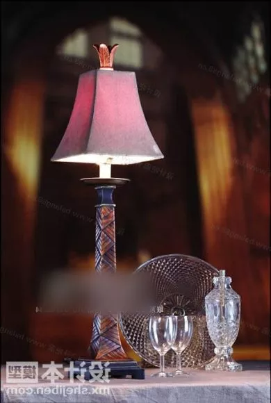 Home Purple Table Lamp 3d model Home Purple Table Lamp 3d model
