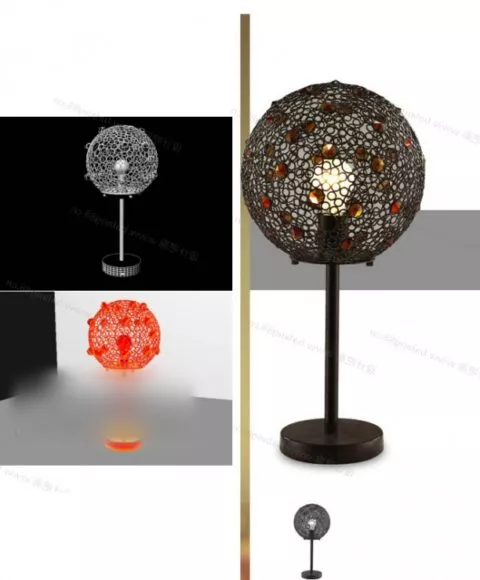 Dish Shaped Decorative Lamp 3d model Dish Shaped Decorative Lamp 3d model