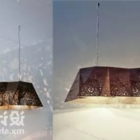 Carving Shade Ceiling Lamp 3d model
