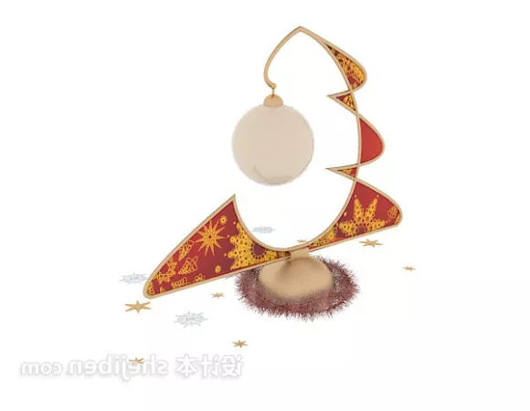 Christmas Lamp Pine Shaped 3d model Christmas Lamp Pine Shaped 3d model