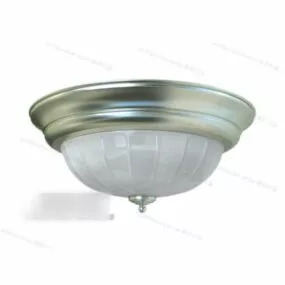 Brass Ceiling Lamp Round Shade 3d model