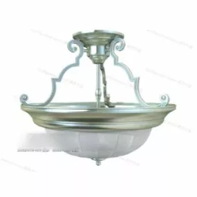 Brass Ceiling Lamp Retro Style 3d model