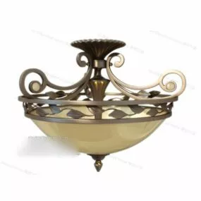 Antique Brass Lamp 3d model