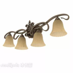 Antique Brass Wall Lamp 3d model