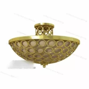 Golden Basket Pendant Lamp 3d model