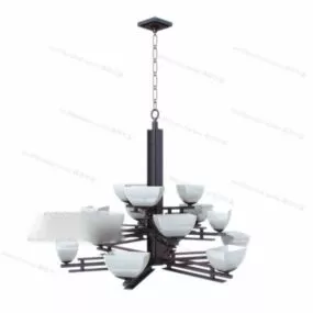 Ceiling Lamp Hanging By Chain 3d model
