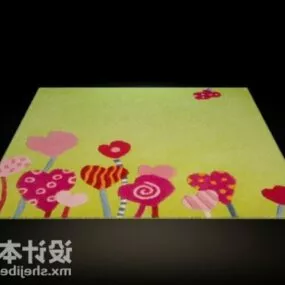 Green Pattern Carpet 3d model