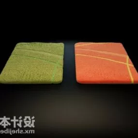 Two Rectangular Rugs 3d model