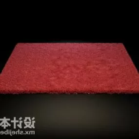 Red Fur Carpet 3d model