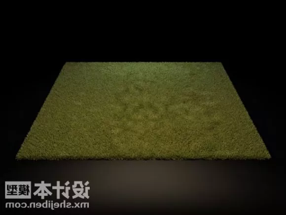 Beige Fur Carpet 3d model Beige Fur Carpet 3d model