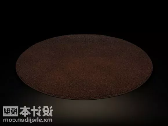 Round Shaped Fur Carpet 3d model Round Shaped Fur Carpet 3d model