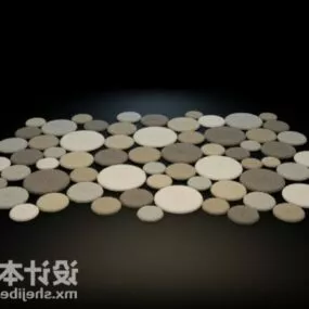 Pebble Pattern Carpet 3d model