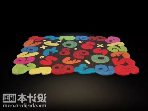 Alphabet Pattern Carpet 3d model Alphabet Pattern Carpet 3d model
