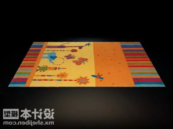 Kid Color Carpet 3d model Kid Color Carpet 3d model