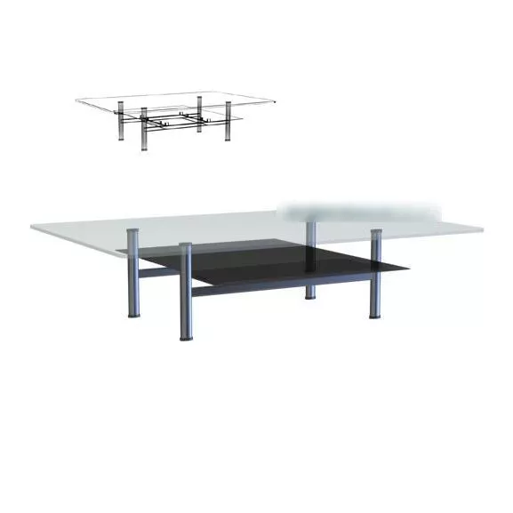 Low Glass Coffee Table 3d model Low Glass Coffee Table 3d model