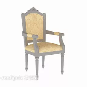 Antique Wood Chair 3d model