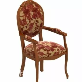 Vintage Pattern Old Chair 3d model