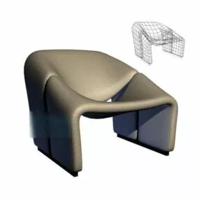 Smooth Single Sofa 3d model