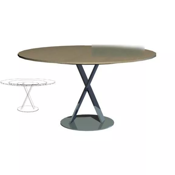 Wood Oval Table 3d model Wood Oval Table 3d model