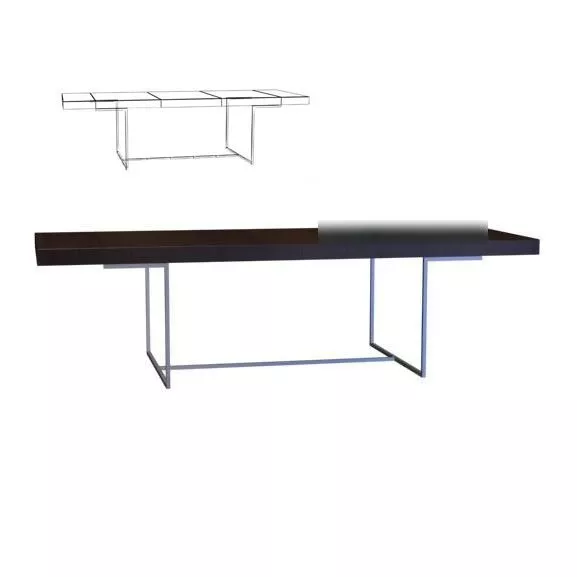 Rectangular Black Table 3d model Rectangular Black Table 3d model