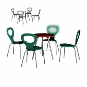 Outdoor Coffee Table And Chair 3d model
