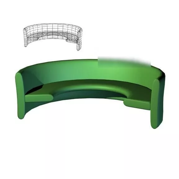 Park Bench Old Wood 3d model