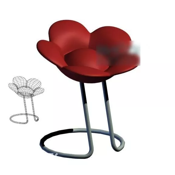 Simple Bar With Chair 3d model