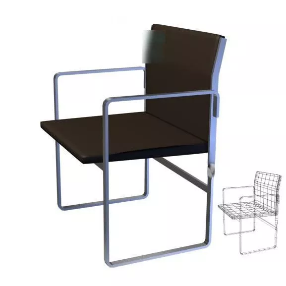 Simple Black Office Chair V1 3d model Simple Black Office Chair V1 3d model