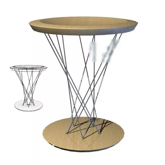 Modern Wooden Coffee Table Round Shaped 3d model Modern Wooden Coffee Table Round Shaped 3d model