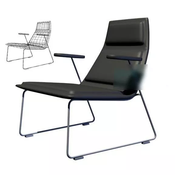 Recliner Black Office Chair 3d model Recliner Black Office Chair 3d model