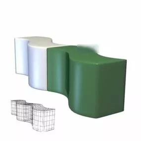 Sofa Stool Module 3d model