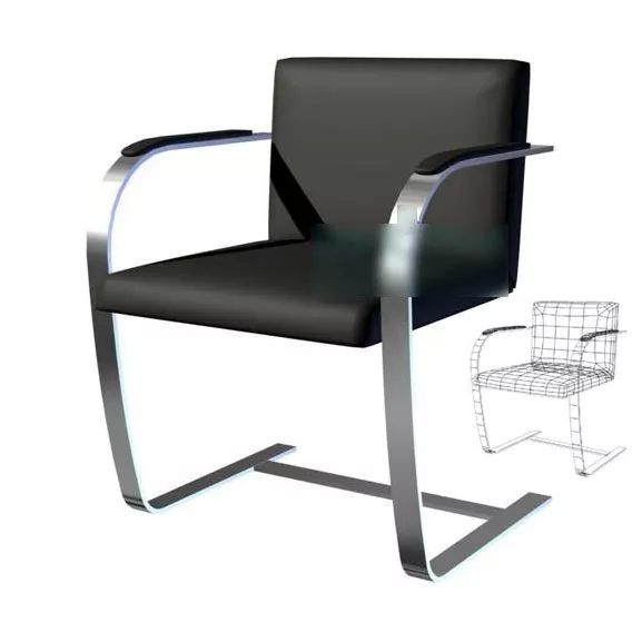 Stainless Steel Office Chair V1 3d model Stainless Steel Office Chair V1 3d model