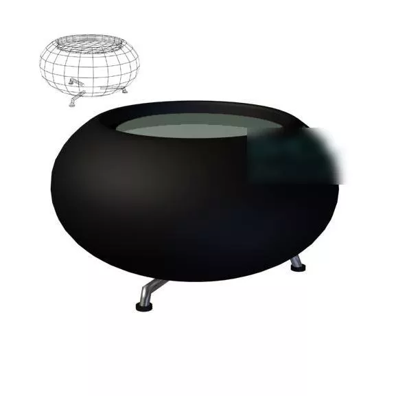 Stool Carved Frame 3d model