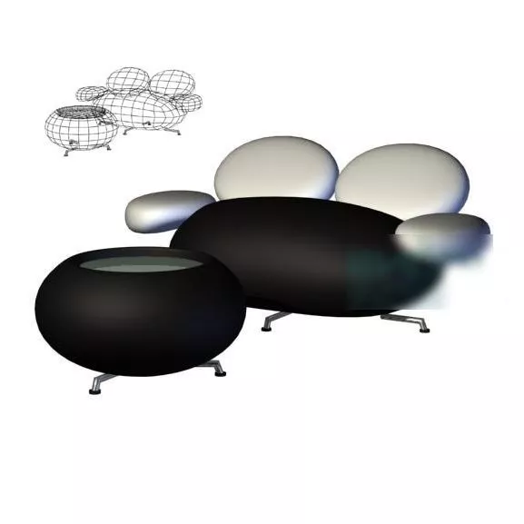 Round Shaped Sofa Design 3d model Round Shaped Sofa Design 3d model